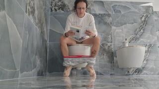 I'm reading a book while I do all my things on the throne.