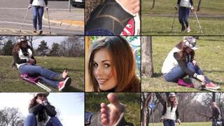 Rosalie Term SLWC Crutching and Gimping in the Park (in HD 1920X1080)