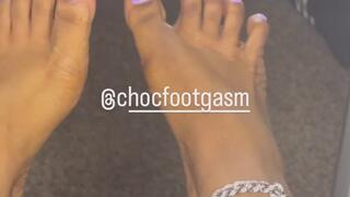 Purple toes tease