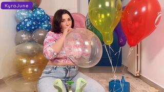 Balloon Shop Girl Gives JOI over Helium Balloons - Balloon Inflation - Helium Voice - Jerk off Instructions