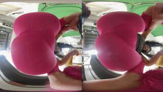 3DVR180 ERER A large buttocks being flattened