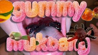 Gummy Mukbang | Chewing and Swallowing 5 Gummies 1080p
