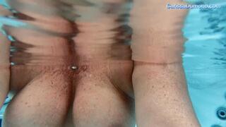 Mermaid in the hot tub