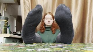 Stinky socks sniffing!