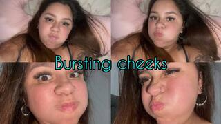 Playing with my cheeks in bed