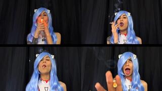 smoking with Ayanami