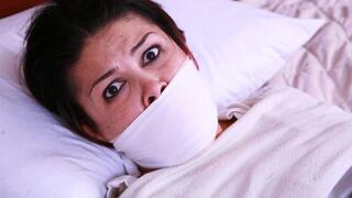 Tabatha Douglas is a Triple Panty Gagged, Heavily Roped up, then Mummified & Bound to the Bed By a Fugitive on The Run! RE ENCODE 2025 *NEW PREVIEW*