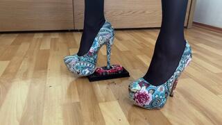 Crushing $200 collectible Ferrari model car