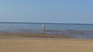 Chubby mommy on beach 2