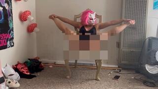 Slutty nude chair dance