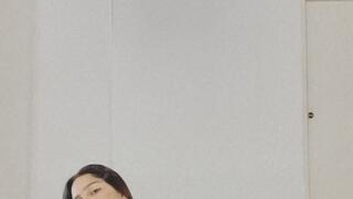 big ass girl provocative blows bubbles