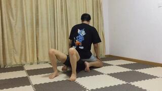 Catsuits girl was slave conquered and stomachsitting and chestsitting #AS028