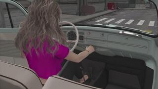1967 VW Beetle Cranking Template - Sara in Black Flats 1080p