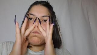 Holding my breath as my cheeks puffed out