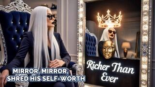 MIRROR, MIRROR, SHRED HIS SELF-WORTH