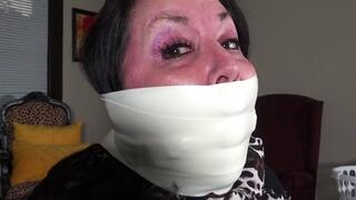 Gina instructs you to gag the fuck out of her and tape her tight