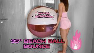 pink 35" beach ball bounce