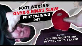 Foot Worship Onyx & Fina's Slave Foot Training Day (HD WMV)