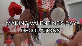 Making Valentine's Day decorations