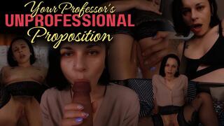 Your Professor’s Unprofessional Proposition – she invited you over to talk about your grade, but what she really wants is for you to breed her