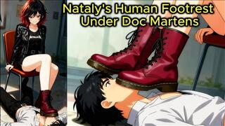 Nataly Smothers Her Human Footrest Under Doc Martens Boots