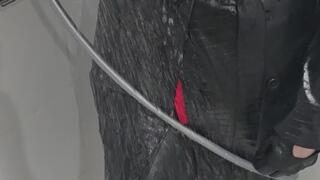 Jax's Leather Shower - With Trenchcoat, Leggings, and Top!