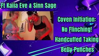 Coven Initiation: No Flinching! Handcuffed Taking Belly Punches