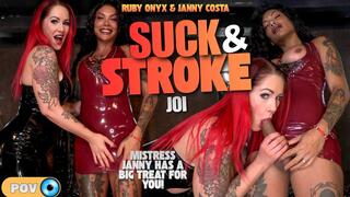 NEW CONTENT! Suck And Stroke JOI By Ruby Onyx With Mistress Janny Costa