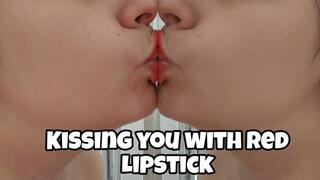 Red Lips Kissing the Mirror – POV Passionate Kisses & Tongue Play for You
