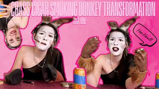 Crass Cigar Smoking Donkey Transformation 4K