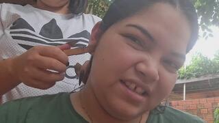 She puts clothespins in my ear and stretches me out