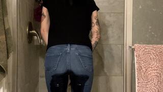 Wetting Jeans in the Shower