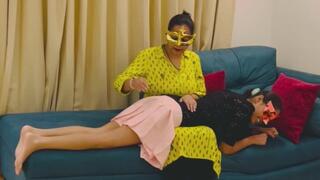 Arisha Caught Being Slutty - Stripped, Hogtied & Face-Ridden by Dominant Sonya - (Full Video)