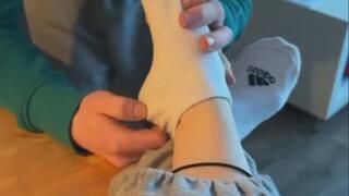 After shopping, get the Nikes licked spotless and lick the socks as well.