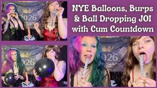 NYE Balloons, Burps & Ball Dropping JOI with Cum Countdown - Dessa Cado - Jerk Off Instructions - Burping - Eating Candy