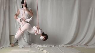 yumi8-The girl is hung up, tied up, and then then disciplined by spanking her