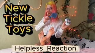 FemDom Tickle Test — Bound Feet & New Tickling Toy