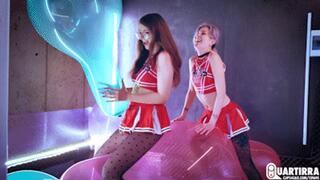 Q1102 Passionate sitpops of Longnecks - 1080p