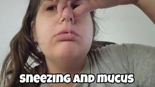 Sneezing & Snot Explosion – Multiple Sneezes with Thick Mucus Falling Out