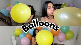 Inflating giant balloons until they burst