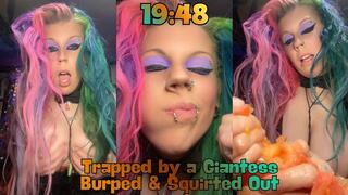 19:48:- Trapped by a Giantess, Burped, & Squirted Out