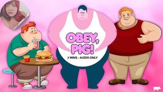 Obey, Pig! - Bella Trixxx Insulting, Teasing Feedee Encouragement for Fat White Boys!