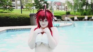 Summer Rias Gremory Pool Tease
