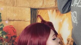 Okarun and Momo Christmas ball fun