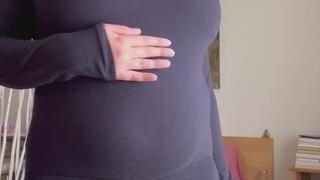 Old clothes so tight, obese piggy so horny!