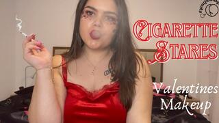 Valentines Makeup And Cigarette Stares