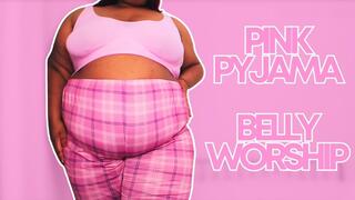 Pink Pyjama Belly Worship - Bella Trixxx SSBBW Goddess Worship JOI 1080p