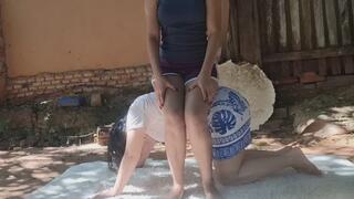 She becomes my personal human piece of furniture!