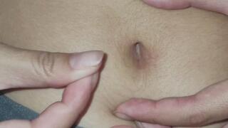 Belly Button Focus: Clean, Touch & Moisturize (Mirror View and Close-up)