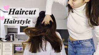 Grecia cuts hair and gives Alesia a makeover